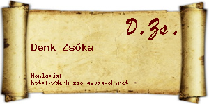 Denk Zsóka névjegykártya