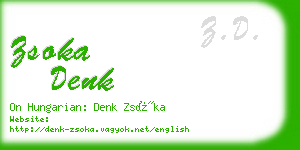 zsoka denk business card